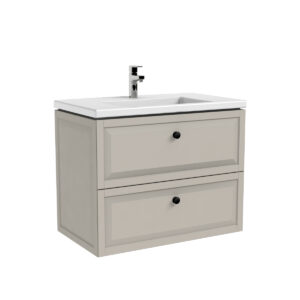 Mobilier suspendat Montebianco sand mat+ Lavoar Amelia 80