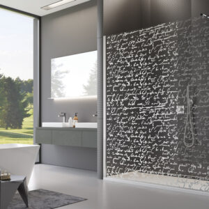 Paravan dus Walk-in cu scris 120x200cm