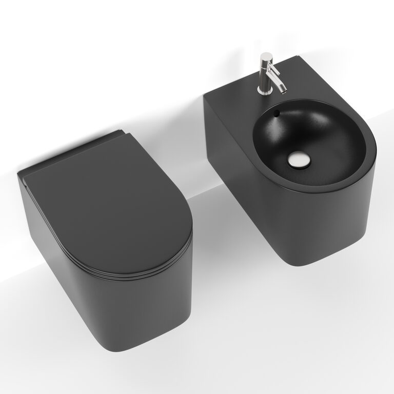 Set WC suspendat AXA DP+ capac soft-close negru - imagine 2