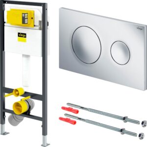 Set rezervor wc incastrat cu set fixare si clapeta crom Viega Prevista