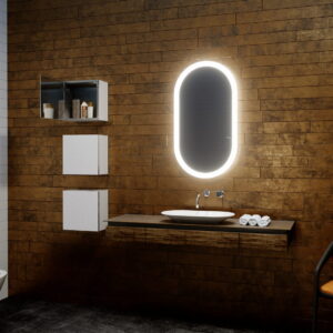Oglindă ovală Livia cu iluminare LED 60x100cm