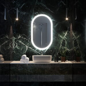 Oglindă ovală Livia cu iluminare LED 50x90cm
