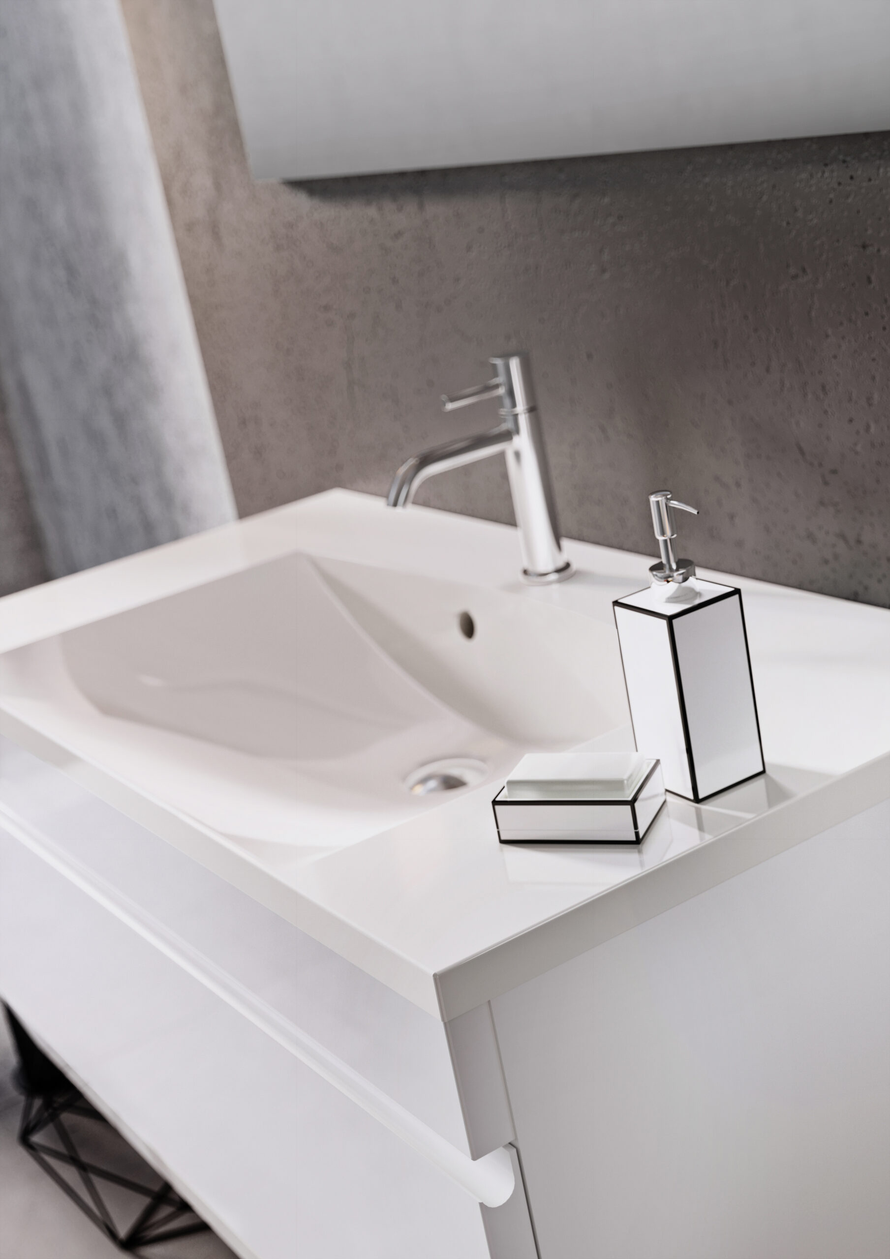 Set mobilier Oristo Horyzont 90 + Lavoar Amelia 90cm - imagine 3
