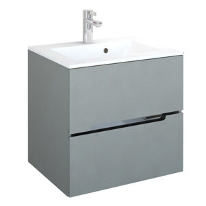 Set Mobilier baie Oristo Silver 60 si lavoar Amelia