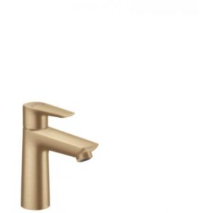 Baterie lavoar cu design modern Hansgrohe Talis E 110 bronz finisaj periat cu ventil